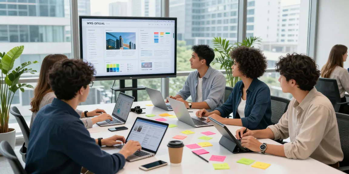 Collaborative team in a modern office, embodying the WPS Official Website's innovative workspace spirit.